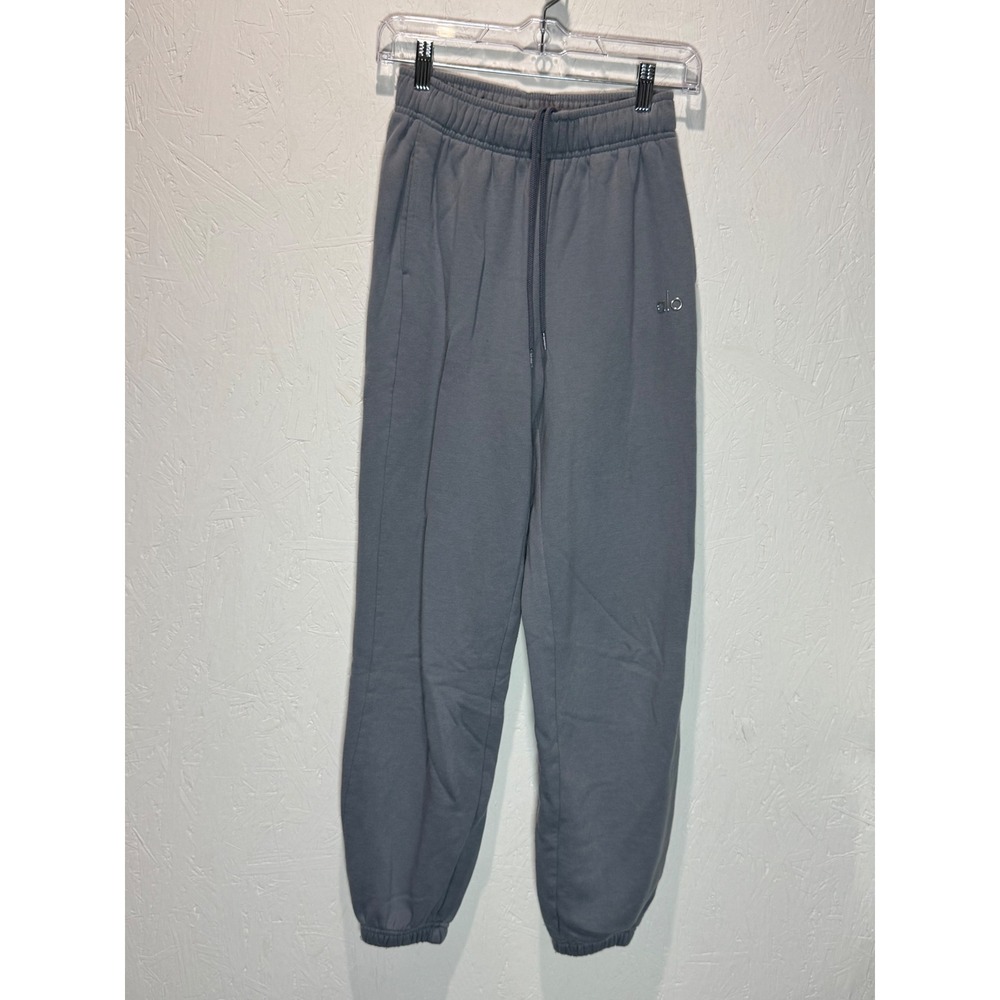 Alo Yoga Accolade Joggers Steel Blue Grey Fleece Sweatpants XXS